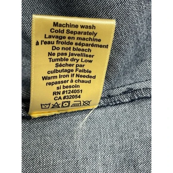 Anthropologie Porridge Midi Dress Women Denim Hardware Preppy Vacay Large NWT - Picture 11 of 12